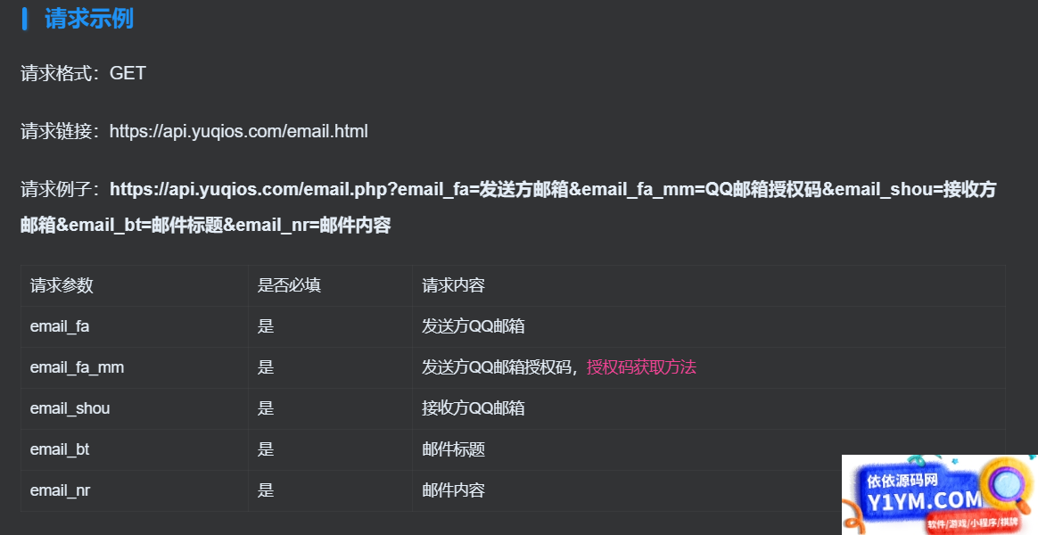 QQ邮箱发送验证码API+HTML源码插图1