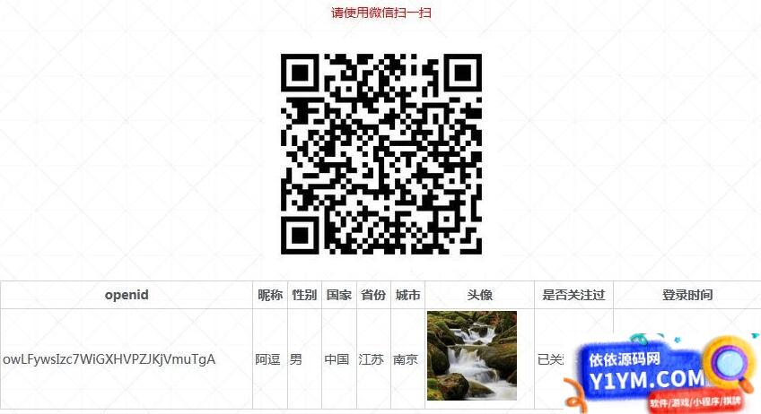 微信授权登录源码 微信公众号关注授权登录源码 扫码关注微信公众号授权登录源码插图